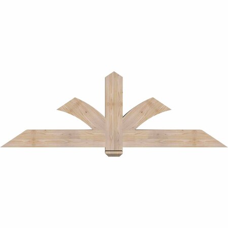 Ekena Millwork Redmond Smooth Timber Gable Bracket, Douglas Fir, 72"W x 24"H x 5 1/2"D x 5 1/2"F, 8/12 Pitch GBW072X24X0606RED00SDF